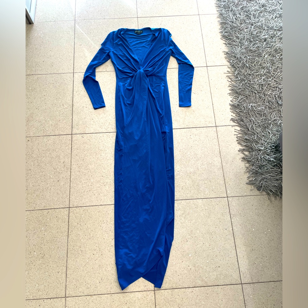 Marciano Long Sleeve Gown - Royal Blue, XS